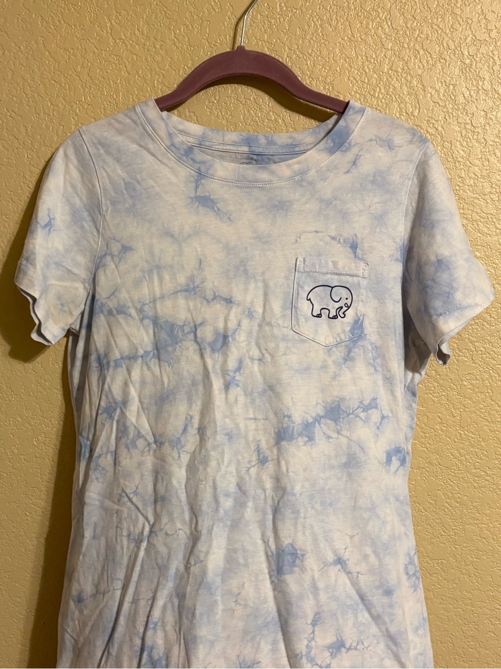 ivory ella Blue and White Tie-Dye Short Sleeve Tee